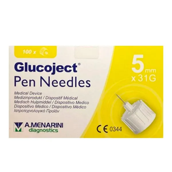 Menarini Glucoject Insulin Needle 31gx5mm 100U