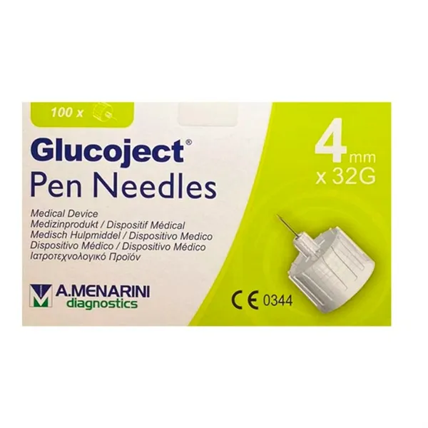 Menarini Glucoject Insulin Needle 32gx4mm 100U