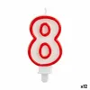 Kynttilä Syntymäpäivä Numerot 8 (12 osaa)