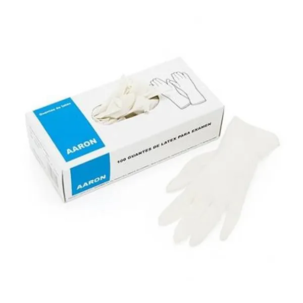 Guantes De Latex Talla Pequeña 100 Unidades Aaron