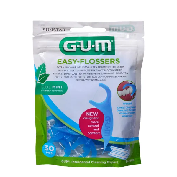 Gum Sunstar Easy Flossers Cool Mint Vit-E Fluor 30 Units