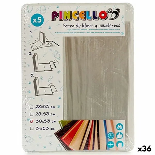 Kontaktimuovi Pincello Läpikuultava Muovinen 30 x 0,5 x 53 cm (36 Osaa)