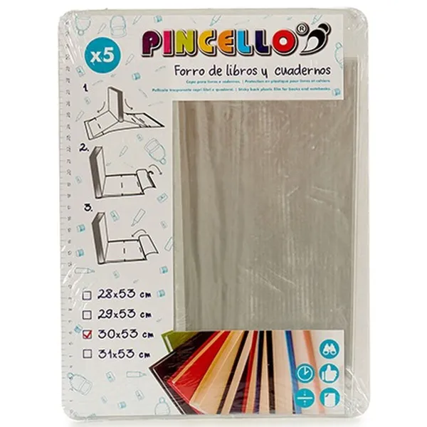 Adhesive Book Cover Pincello Translucent Plastic 30 x 0,5 x 53 cm (36 Units)