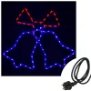 Ziemassvētku dekorācija Springos CL4049 72 LED eglītes lampiņas zvaniņi, zils-sarkans