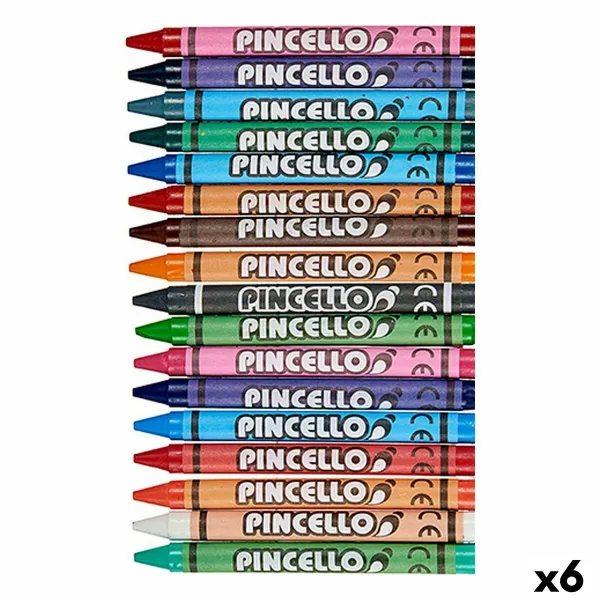 Spalvoti pusiau riebūs pieštukai Pincello Spalvotas (6 vnt.)
