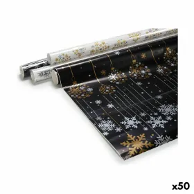 Lahjapaperi Krist+ Musta 70 x 200 cm 3 x 3 x 70 cm Joulu (50 osaa)