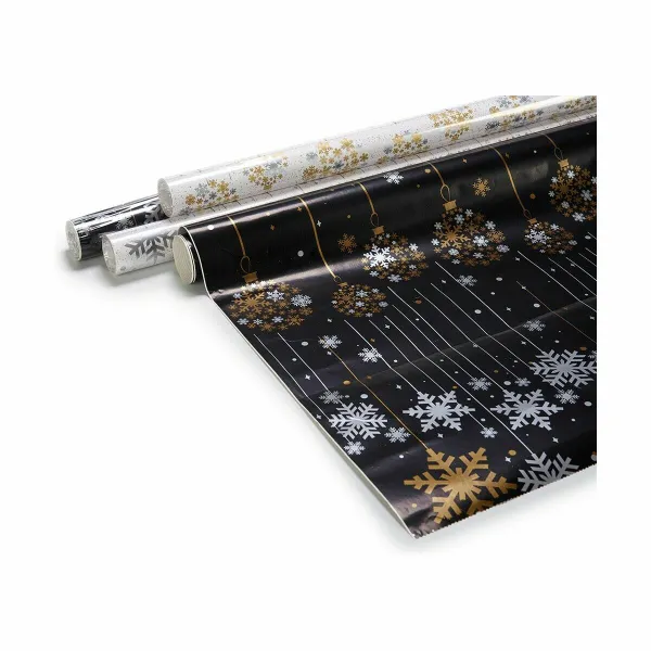 Gift Wrap Krist+ Black 70 x 200 cm 3 x 3 x 70 cm Christmas (50 Units)