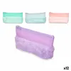 Penālis Pincello Zils Zaļš Violets Rozā 21 x 9 x 3 cm Dekoratīvi pušķi (12 gb.)
