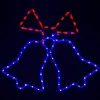 Ziemassvētku dekorācija Springos CL4049 72 LED eglītes lampiņas zvaniņi, zils-sarkans