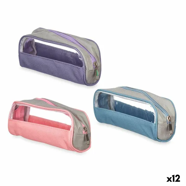 Penaali Pincello Sininen Purppura Pinkki Läpinäkyvä 23 x 5,5 x 8 cm (12 osaa)