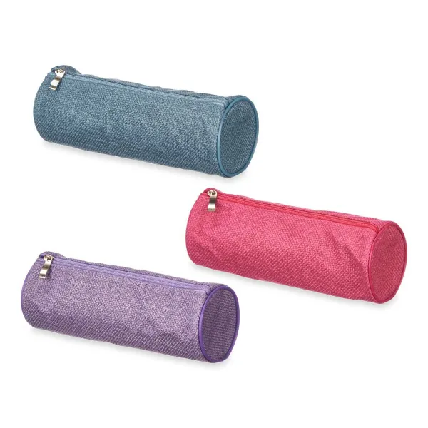 Sylinteripenaali Pincello Sininen Purppura Pinkki 22 x 8 x 8 cm (6 osaa)