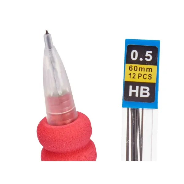 Pencil Lead Holder Pincello Blue Red Green Pencil Leads 0.5 mm (12 Units)