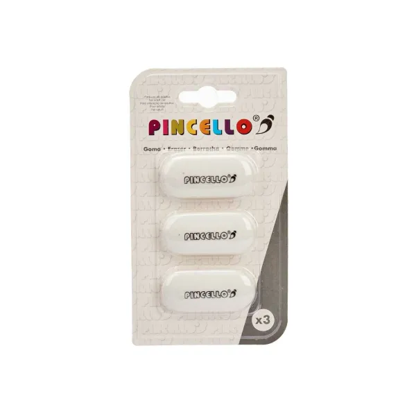 Набор ластиков Pincello Белый 9 x 16 x 1 cm (12 штук)