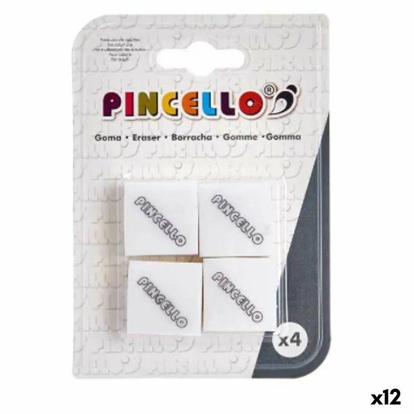 Набор ластиков Pincello Белый 9,5 x 13,5 x 2 cm (12 штук)