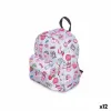 School Bag Pincello Multicolour 28 x 12 x 22 cm 22 x 28 x 12 cm Rainbow (12 Units)