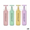 Fluorescent Marker Set Pincello Yellow Multicolour Pink Violet Mint (12 Units)