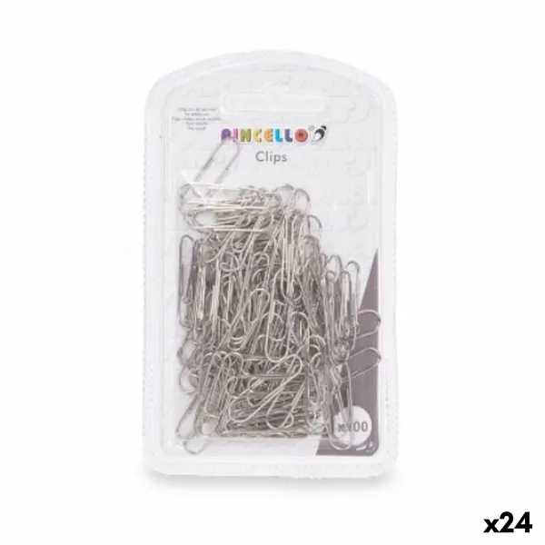 Клип Pincello Серебристый Металл Маленький (24 штук)