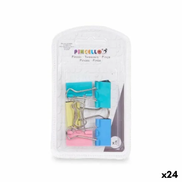 Clamps Pincello Multicolour Metal Clip Medium (24 Units)