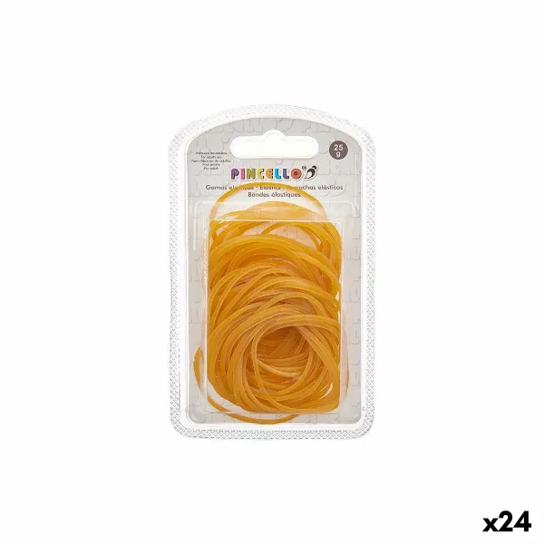 Резинки Pincello Жёлтый 7,5 x 12,5 x 2 cm Большой (24 штук)