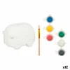 Paint Your Own Money Box Pincello Ceramic Van 12 x 8,5 x 8,5 cm 12,4 x 8,6 x 9,9 cm (12 Units)