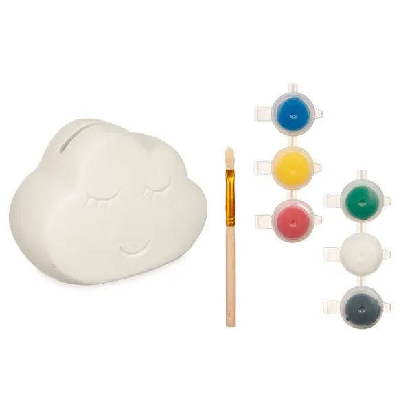 Paint Your Own Money Box Pincello Ceramic Clouds 12,3 x 9,4 x 9 cm 12 x 9,4 x 7 cm (12 Units)