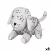 Colouring Plush Pincello White Black Dog (8 Units)
