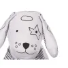 Colouring Plush Pincello White Black Dog (8 Units)