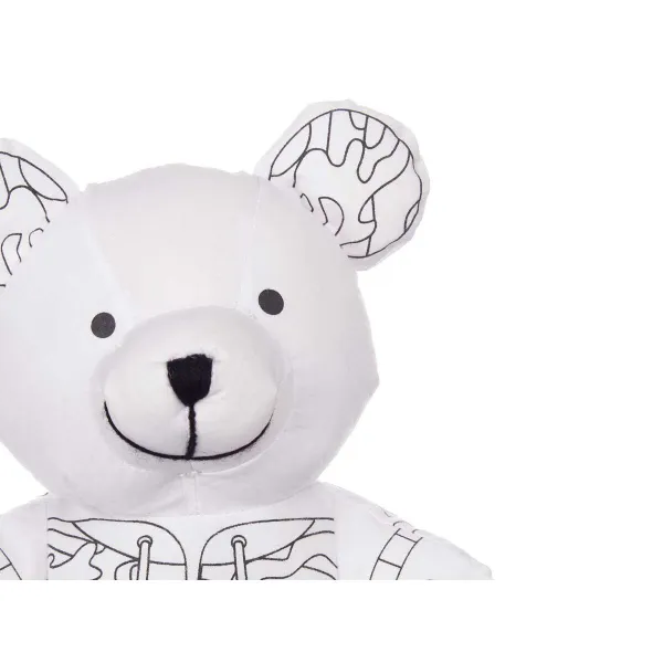 Colouring Plush Pincello White Black Bear (8 Units)