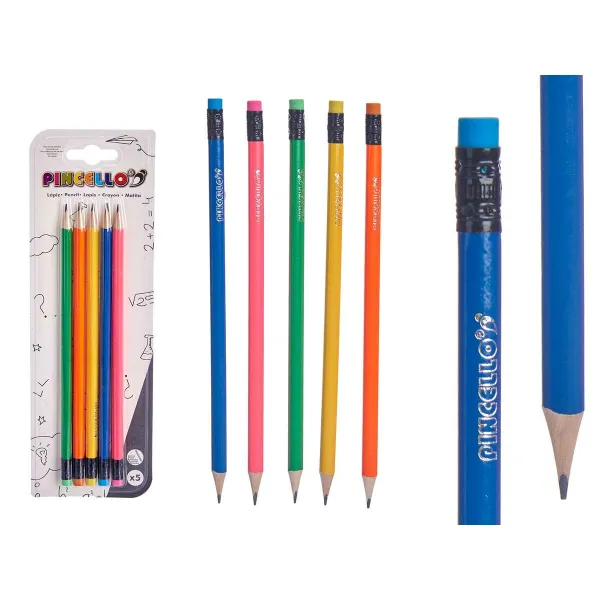 Zīmuļa Komplekts Pincello Dzeltens Zils Sarkans Zaļš Oranžs (12 gb.)