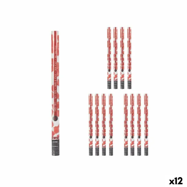 Konfeti paukšķene Sarkans Papīrs Kartons Plastmasa 5 x 79 x 5 cm (12 gb.)