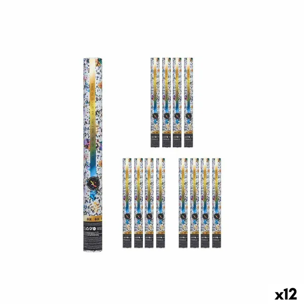 Confetti cannon Multicolour Paper Cardboard Plastic 5 x 78,5 x 5 cm (12 Units)