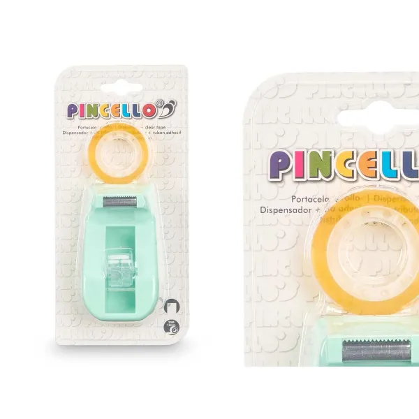 Teippiannostelija Pincello Vihreä Purppura Pinkki 10 x 21,5 x 4,5 cm (12 osaa)