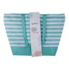 Alpina - Striped Beach Bag 49.3x16x34 cm (Turquoise / White)