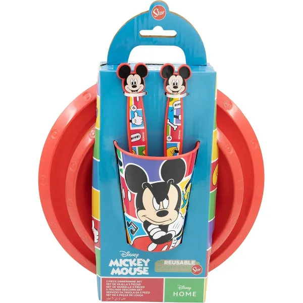 Mazuļu Ēdamrīku Komplekts Mickey Mouse CZ11311 (5 Daudzums)