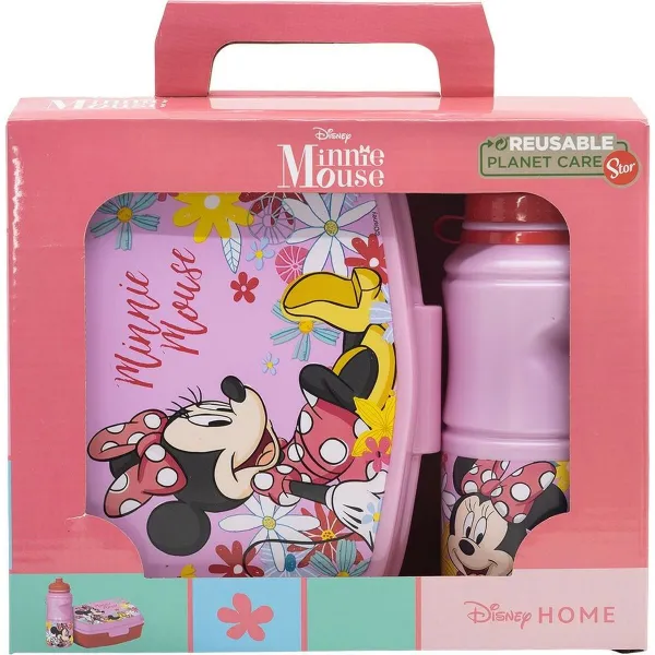 Piknika Statīva un Pudeles Komplekts Minnie Mouse CZ11278 380 ml 17 cm Plastmasa