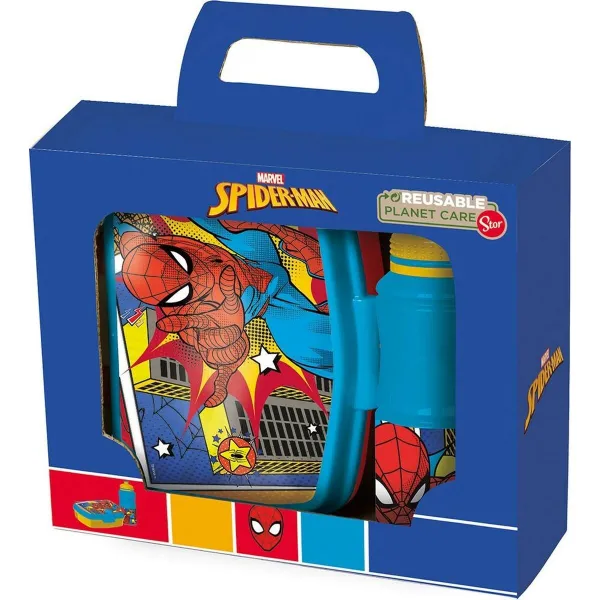 Piknika Statīva un Pudeles Komplekts Spider-Man CZ11279 380 ml 17 cm Plastmasa