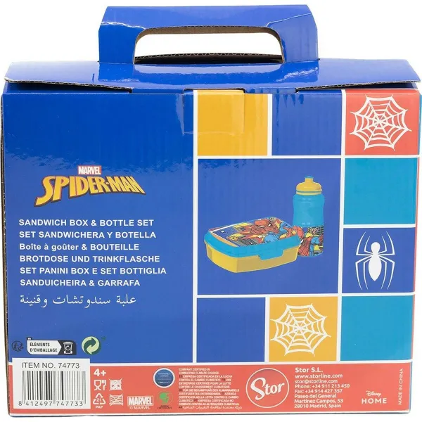 Piknika Statīva un Pudeles Komplekts Spider-Man CZ11279 380 ml 17 cm Plastmasa