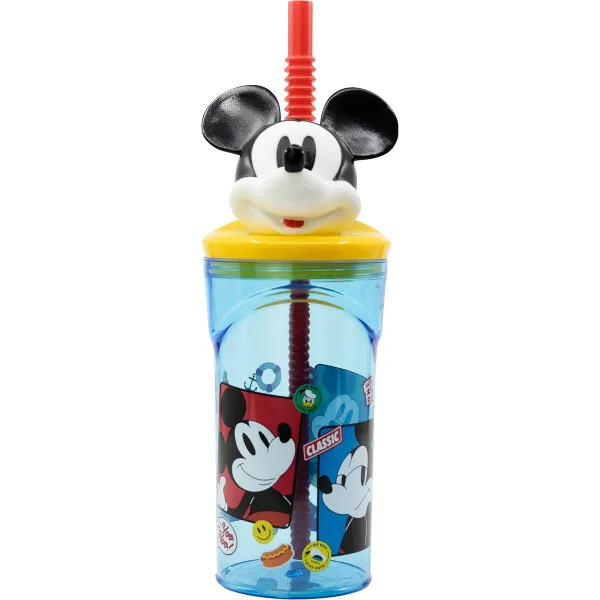 Puodelį su Šiaudeliu Mickey Mouse CZ11336 3D Mėlyna