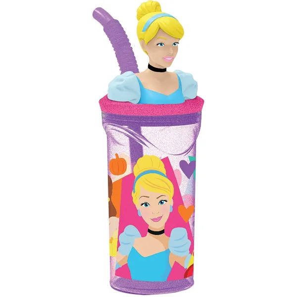 Puodelį su Šiaudeliu Disney Princess CZ11334 3D Rožinė