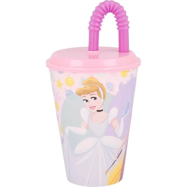 Glāzi ar Salmiņu Disney Princess CZ11362 430 ml
