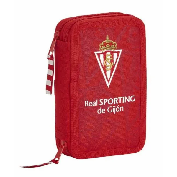 Tuplapenaali Real Sporting de Gijón Punainen 12.5 x 19.5 x 4 cm (28 Kappaletta)