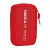 Double Pencil Case Sevilla Fútbol Club M854 Red 12.5 x 19.5 x 4 cm (28 Pieces)