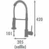 Kitchen Tap Rousseau OPUS Pilka Chrome