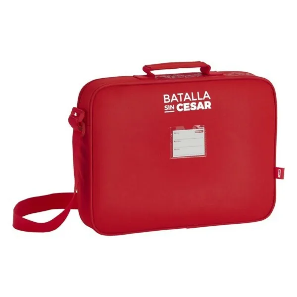 Школьный портфель Real Sporting de Gijón Красный (38 x 28 x 6 cm)