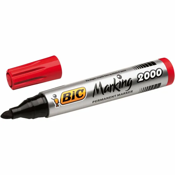 Permanentais marķieris Bic Marking 2000 Sarkans 12 Daudzums