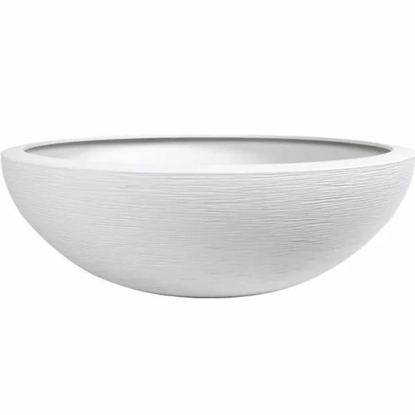 Taimepott EDA Ø 59 cm Valge Plastmass Ringjas