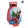 Школьный рюкзак 3D с колесиками 705 The Avengers Красный