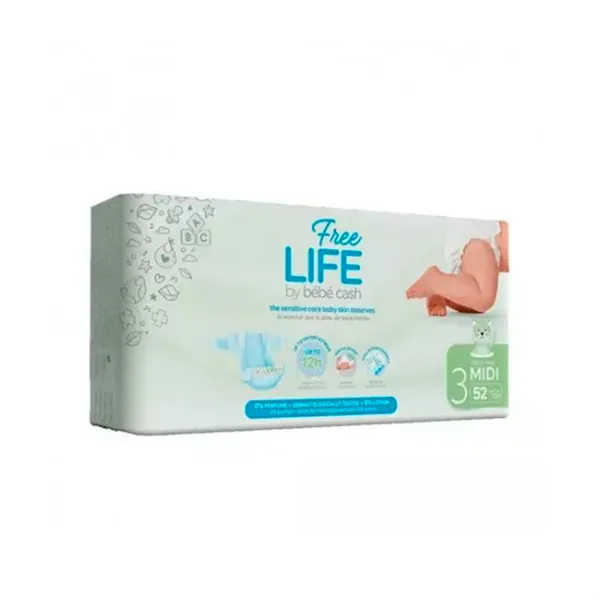 Freelife Baby Cash Nappy 3 4-9Kg 52U 