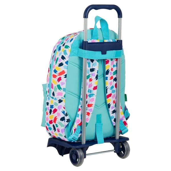 Mokyklinė kuprinė su ratukais Benetton Painting Spalvotas