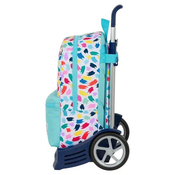Школьный рюкзак с колесиками Benetton Painting Разноцветный